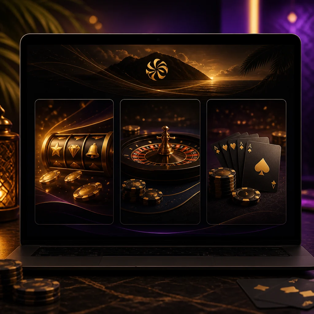 Lobby giochi Pacific Spins con slot, tavoli e categorie casino